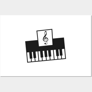 Little Piano with Musical Note Posters and Art
